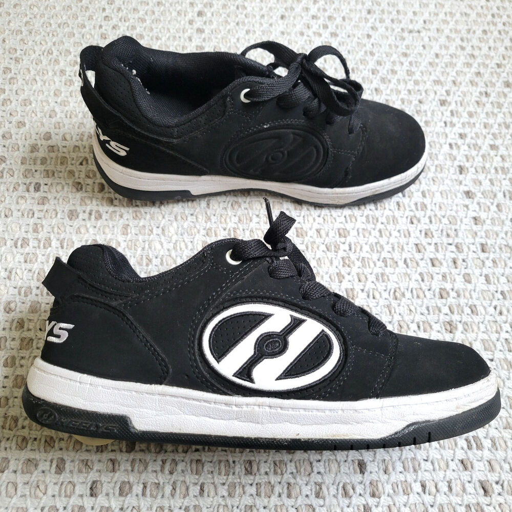 Y2K Heelys Youth 5 EU 36.5 Voyager Black and White Roller Shoes Sneakers